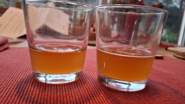 3h später: die Farben passen sich an