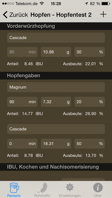 Ansicht iOS