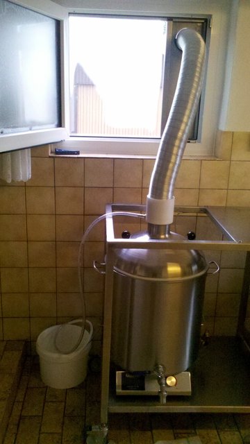 Brauanlage mit Kondensatabscheider