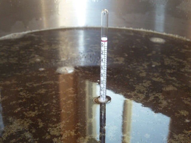 Irgendwann zeigte mir meine Läuterspindel ca 15 Plato an, das reicht.