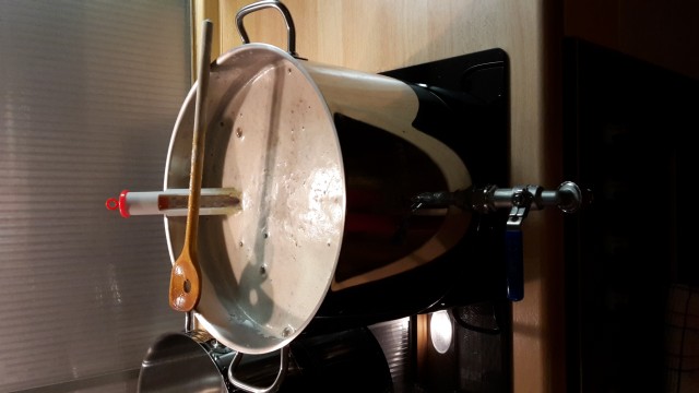 Die einzelnen Rasten im 12,5l Topf mit eingebauter Läuterhexe