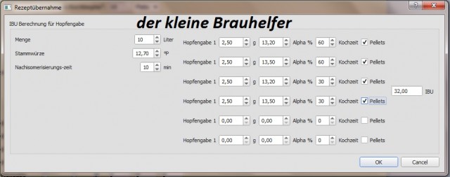Tool Rezepteübernahme - Der kleine Brauhelfer