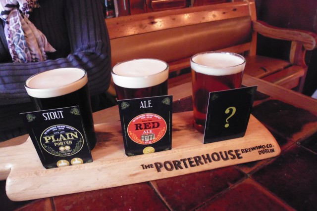 Tasting Tray im Porterhouse Pub in Dublin