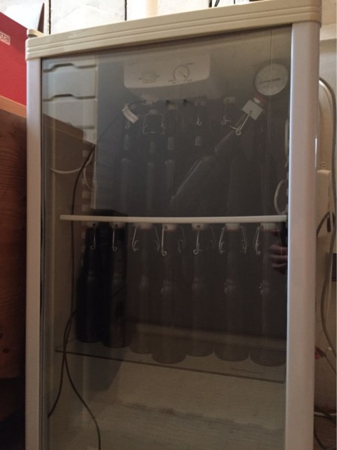 Zur Nachgärung bei 20 Grad in den Kühlschrank