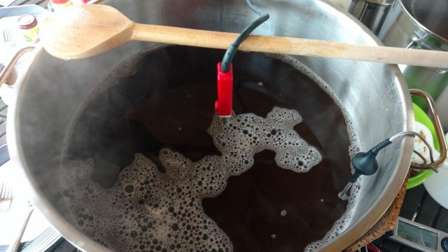 Aufheizen zum Hopfenkochen