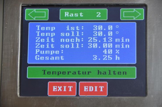 2. Rast Temperatur halten