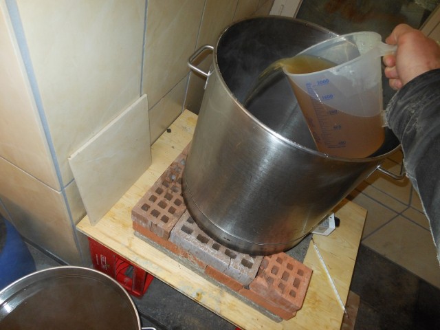 Befüllung der Sudpfanne