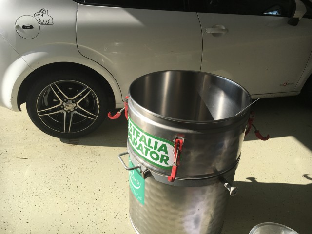 Der Läutertank d= 540mm h= 690mm, macht 158Liter :D
