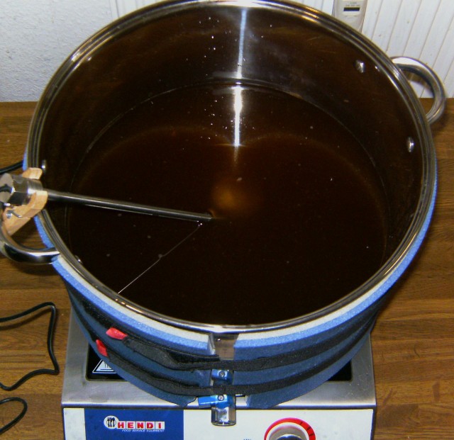 Auf Einmaischtemperatur aufheizen