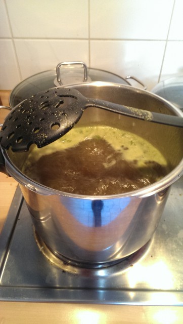 Wallend kochen, auf dem Herd bei so kleinem Volumen kein Problem