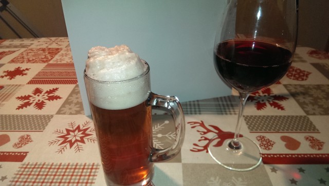 Brommbeerwein mit Bier