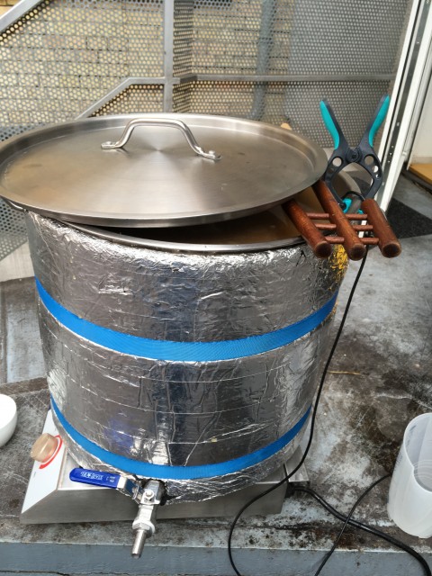 Draussen hopfen kochen