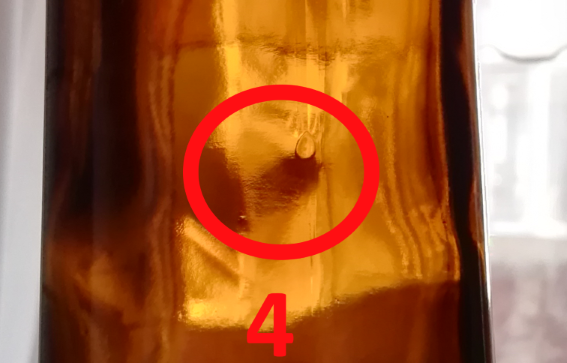 1 Bläschen (Höhe ca 4 mm)
