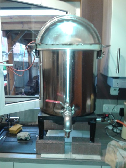 Mein 70 Liter Kochtopf mit Motor und Teperaturmessung