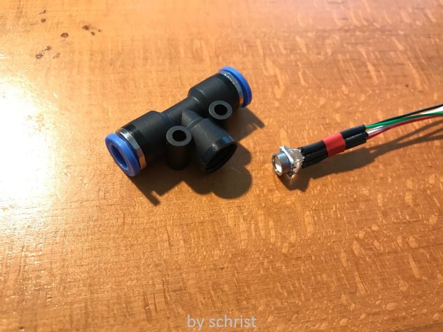 Montage Drucksensor in T-Stück