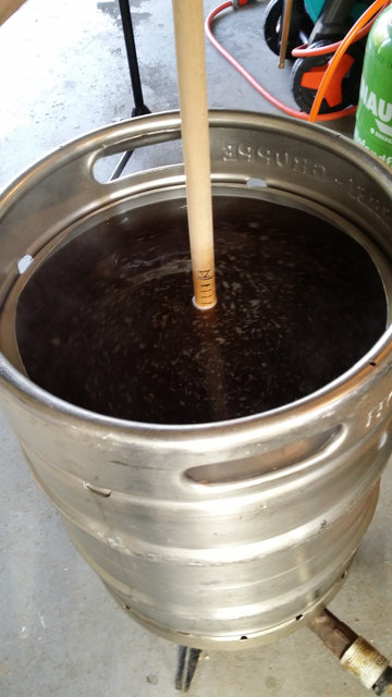 Pfanne voll. Fast 36l.