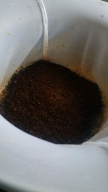 Röst- und Chocolate-Malz kommen nach 30 min. dazu in den BIAB-Sack