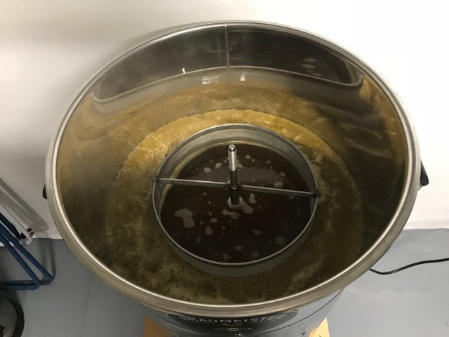 Eiweißbruch (Vorderwürzehopfen logischerweise außerhalb der Spider)