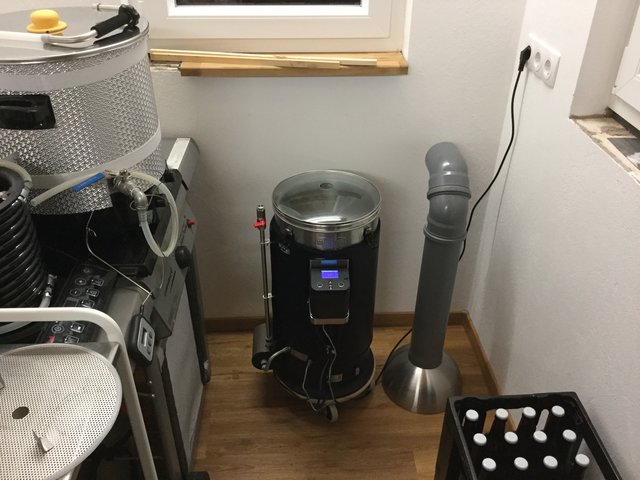 Grainfather auf Rundrollbrett