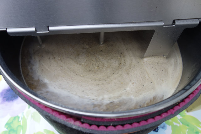 Rührwerk in Aktion nach dem Einmaischen