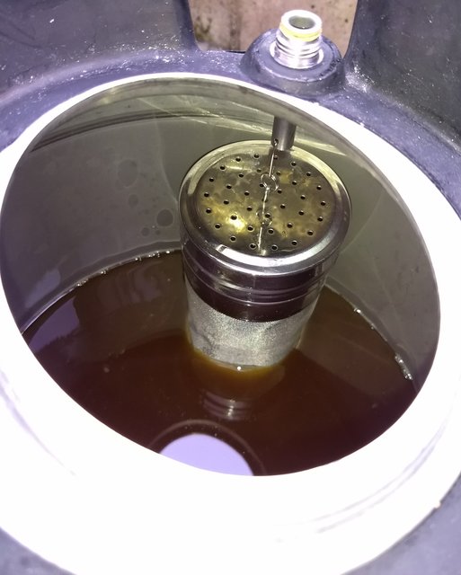 Hopfen-Filter im Keg