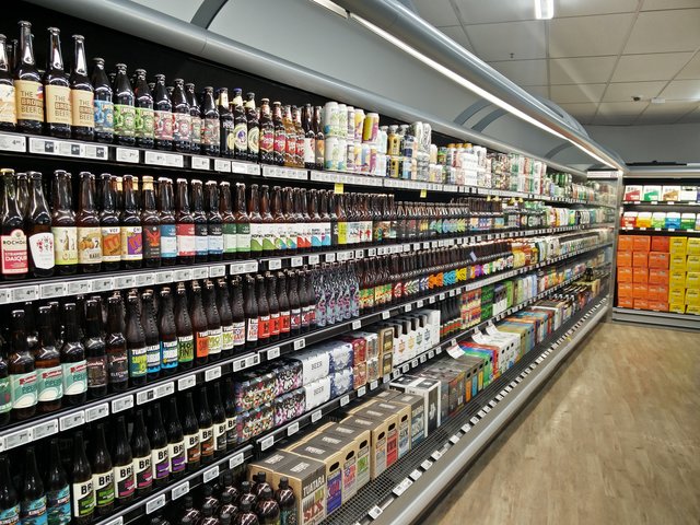 Craftbier Kühlschrank bei New World in Wellington