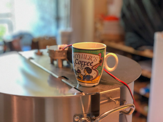 Maischetopf wieder sauber und... jap... noch mehr Kaffee..