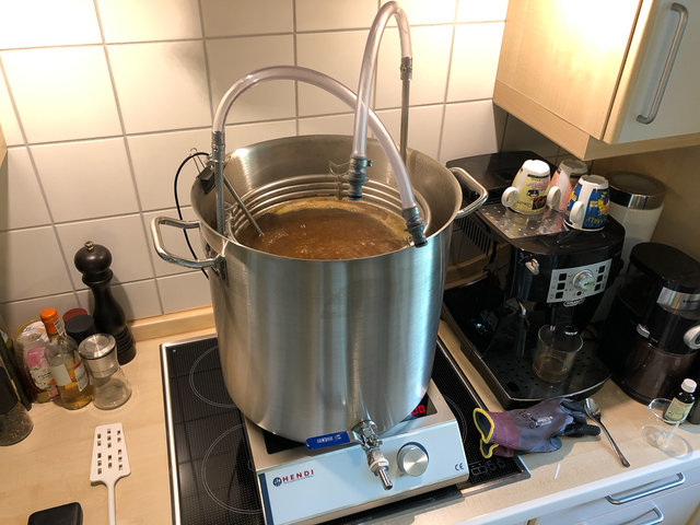 Kühlschlange die letzten 20 Minuten mitkochen