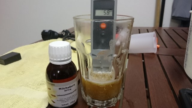 pH Probe (20°C) nach dem Einmaischen