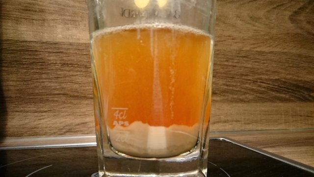 Nach ca 0.5ml Biersol