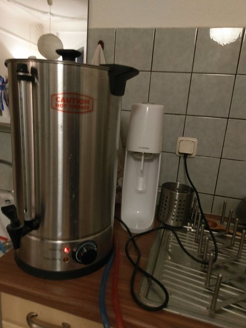 Wasser zum putzen wird warm