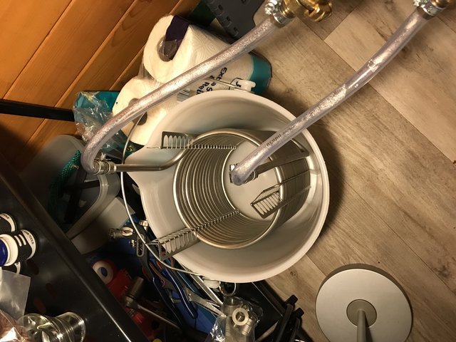 Kühlspirale Vortags gereinigt