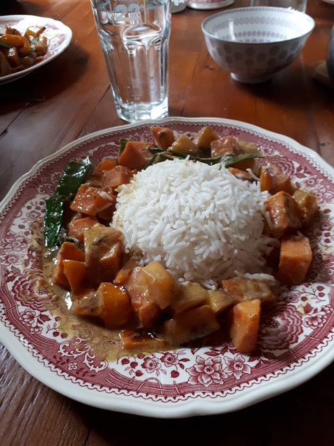 Süßkartoffel-Curry mit Basmatireis