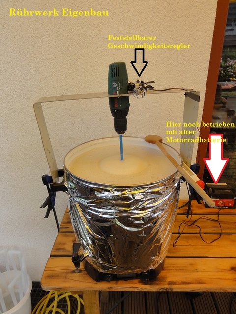 Rührwerk Bosch 9.6V Eigenbau
