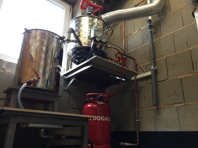 50L Anlage 2-Geräte Sudwerk mit Gasbrenner