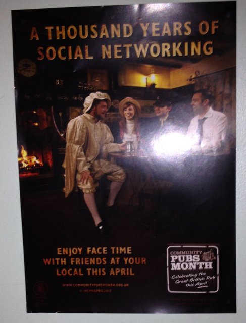 CAMRA-Schild: A Thousand Years of Social Networking