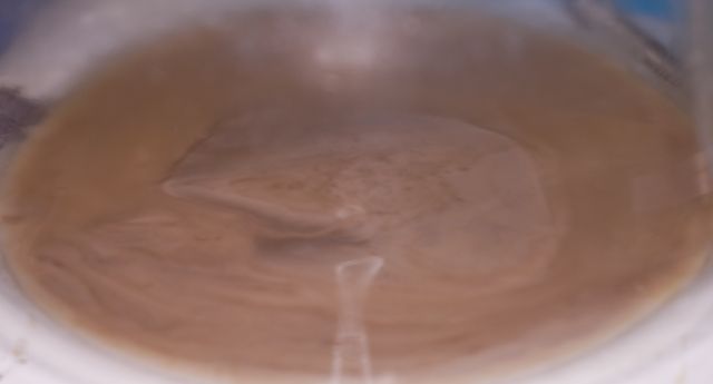 Hefesediment nach dem 2. Starter