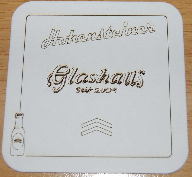 Bierdeckel gelasert