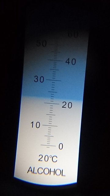 Anzeige bei 80g je Liter