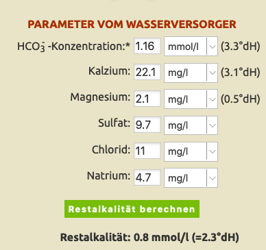 Wasserwerte
