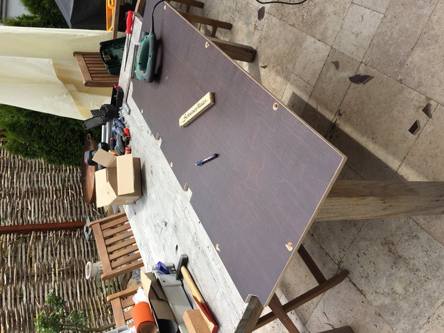 die Siebdruckplatten zusägen
