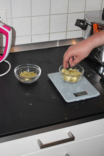 Hopfengaben abwiegen