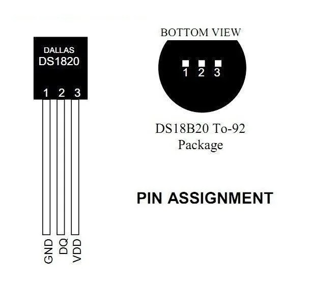 DS18B20 Sensor PinOut