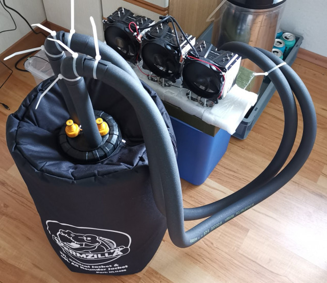 Setup im 2. Testlauf mit angeschlossenem Fermzilla