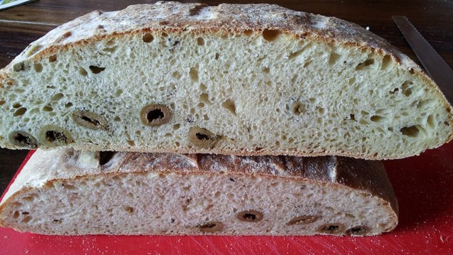 Wildhefe-Olivenbrot