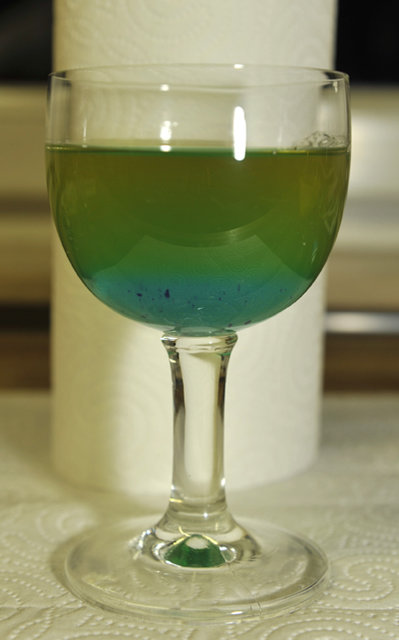 Bier aufgeschlaucht, eingegossen
