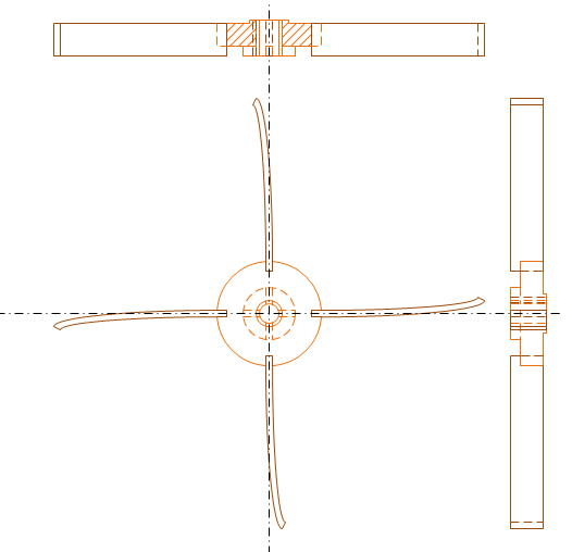 und so stelle ich mir den zusammengabauten Rotor vor
